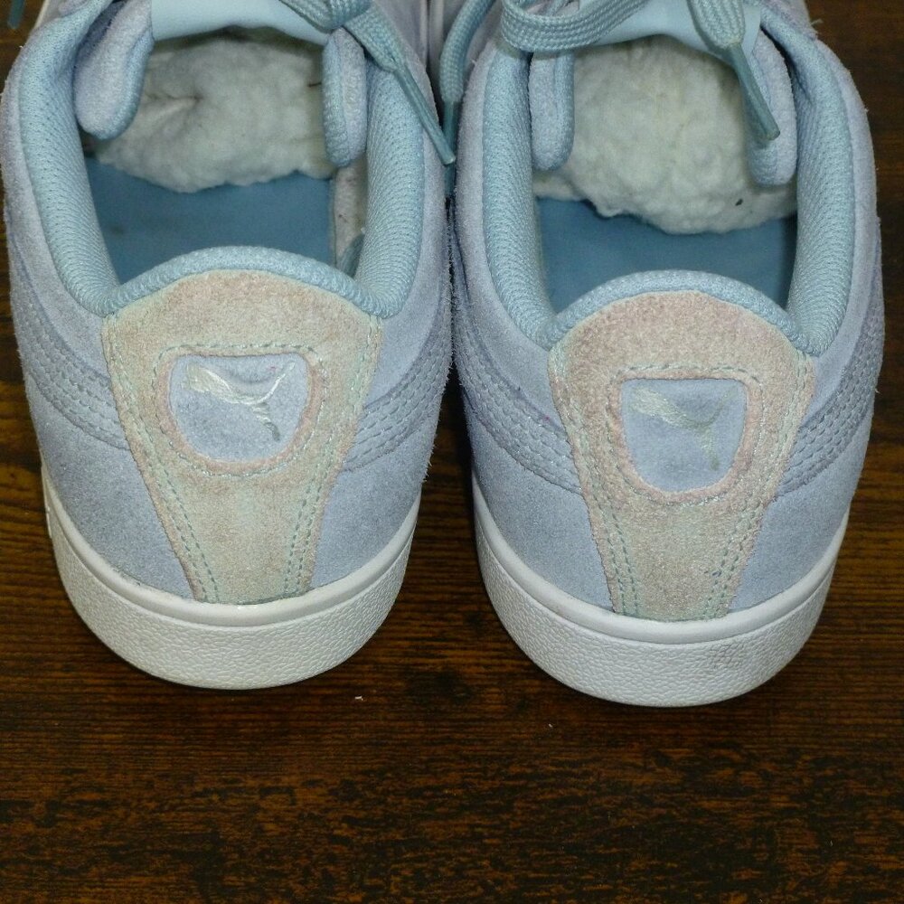 Puma Vikky v2 Suede Sneakers in Light Blue Suede - Picture 9 of 14